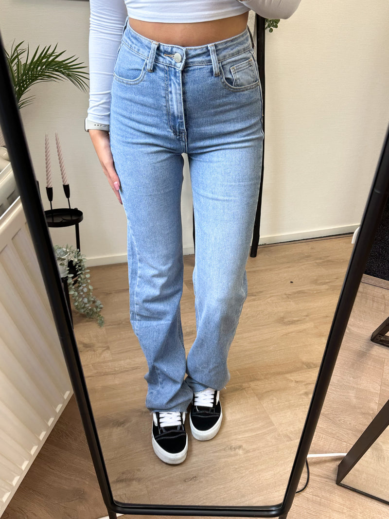 Marbella Tall Wide Leg Stretch Jeans - Blue Denim