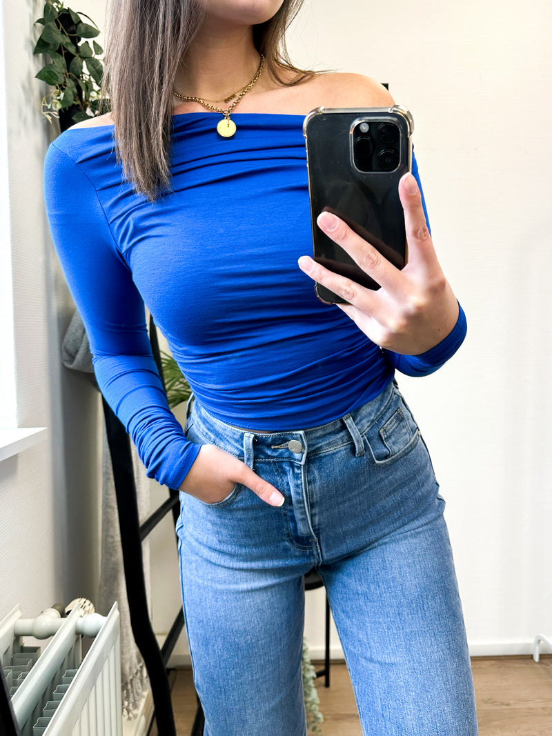 Lexi Off Shoulder top - Cobalt