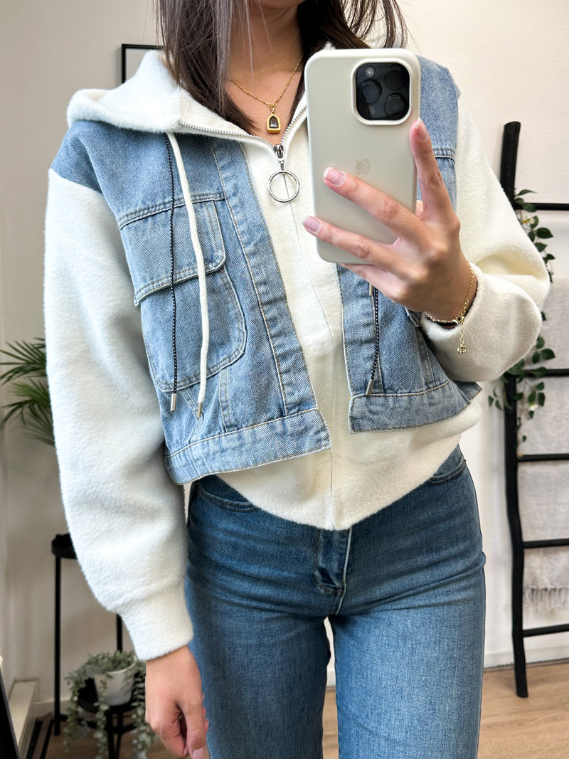 Gwen Denim Jacket - Off White