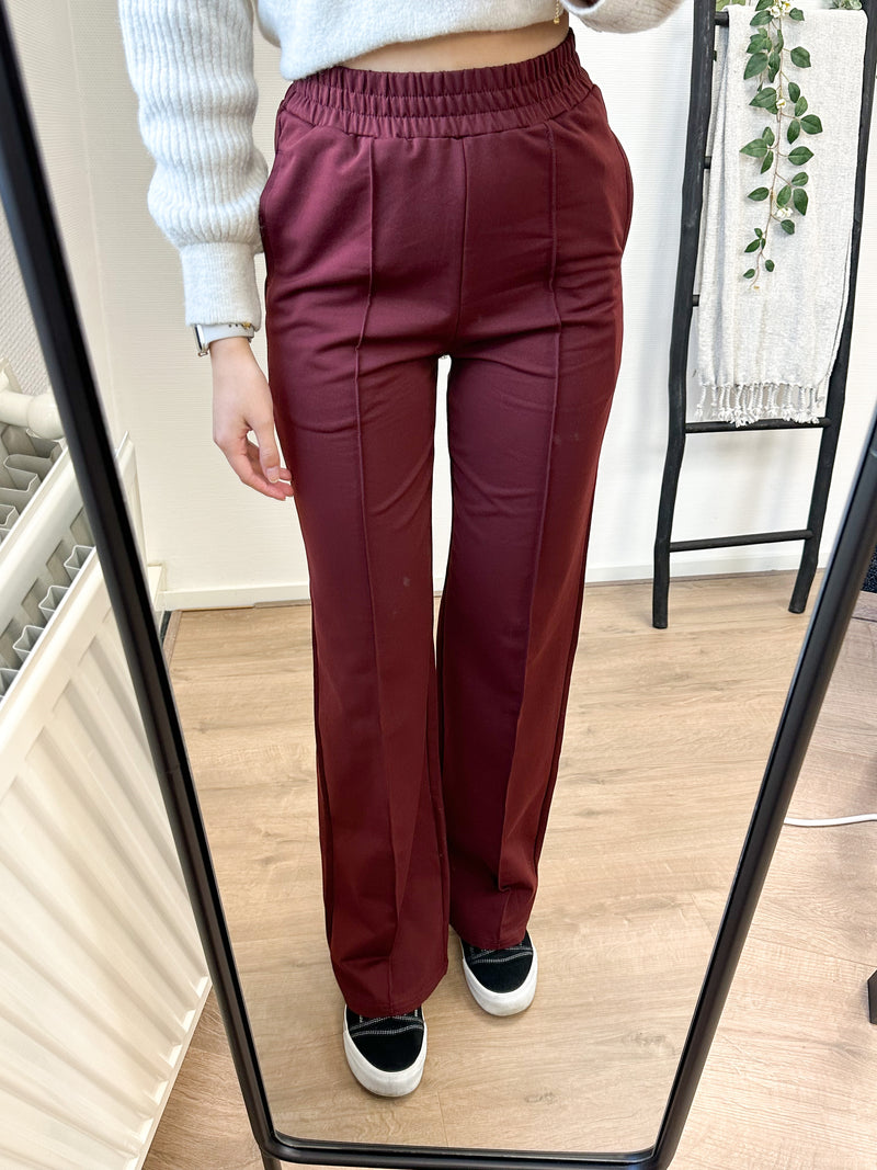 Emily Jogger Pantalon - Bordeaux