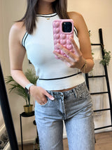 Kaylee Lined Top - White