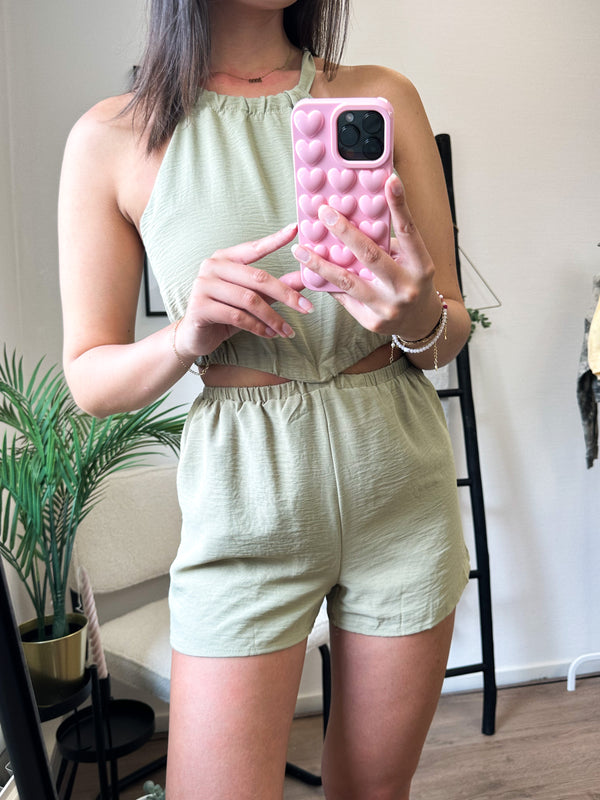 Hazel Playsuit - Khaki