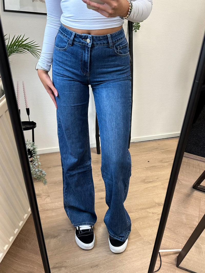 Nové Tall Wide Leg Stretch Jeans - Dark Blue