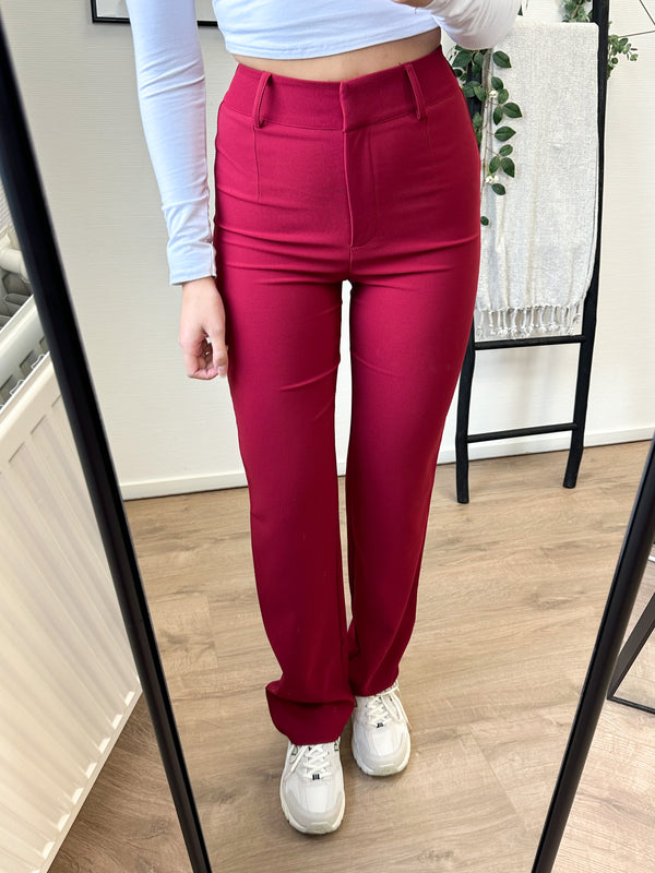 Manou Stretch Pantalon - Wine