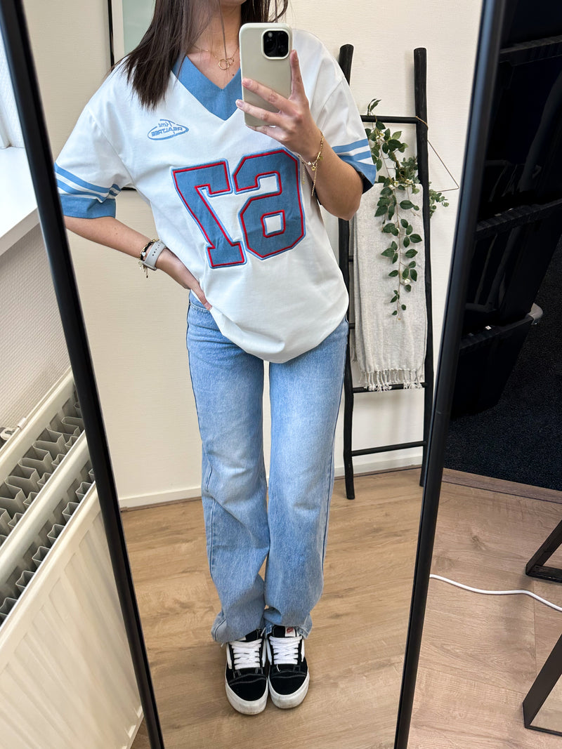 Marlisa 67 Jersey Tshirt - White/Blue