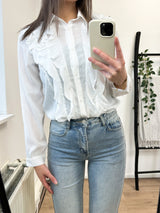 Daliana Ruffle Blouse - White