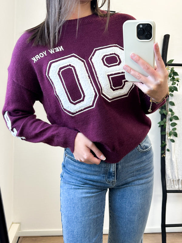 USA 90 Sweater - Bordeaux