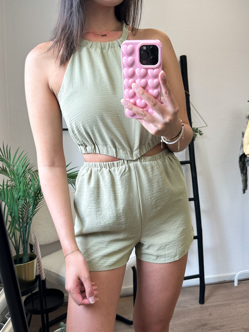 Hazel Playsuit - Khaki