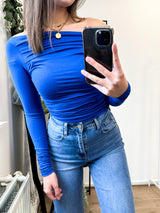 Lexi Off Shoulder top - Cobalt