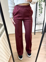 Emily Jogger Pantalon - Bordeaux