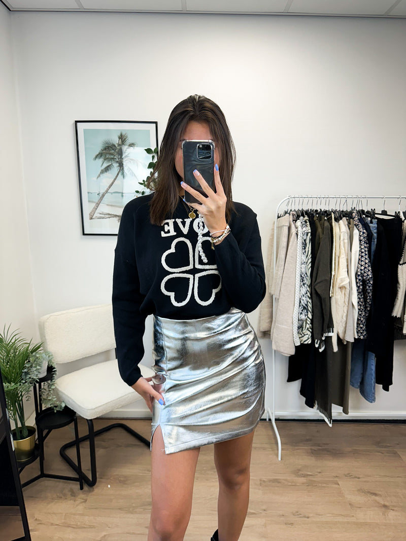 Brooklyn Skirt - Metallic Silver