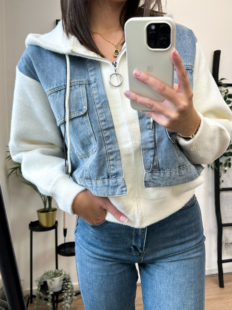 Gwen Denim Jacket - Off White