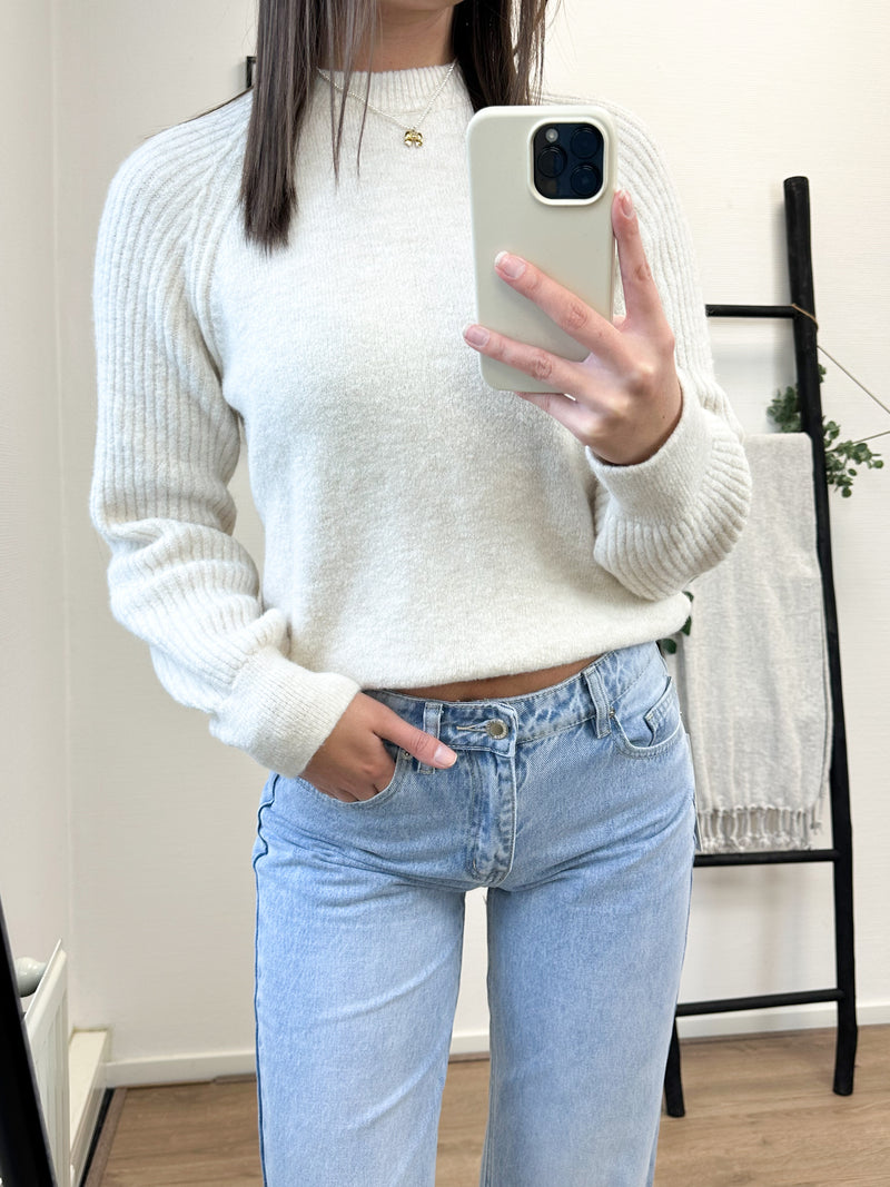 Tara Knit Sweater - Ecru