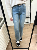 Jenna Straight Leg Stretch Jeans - Vintage Blue Denim