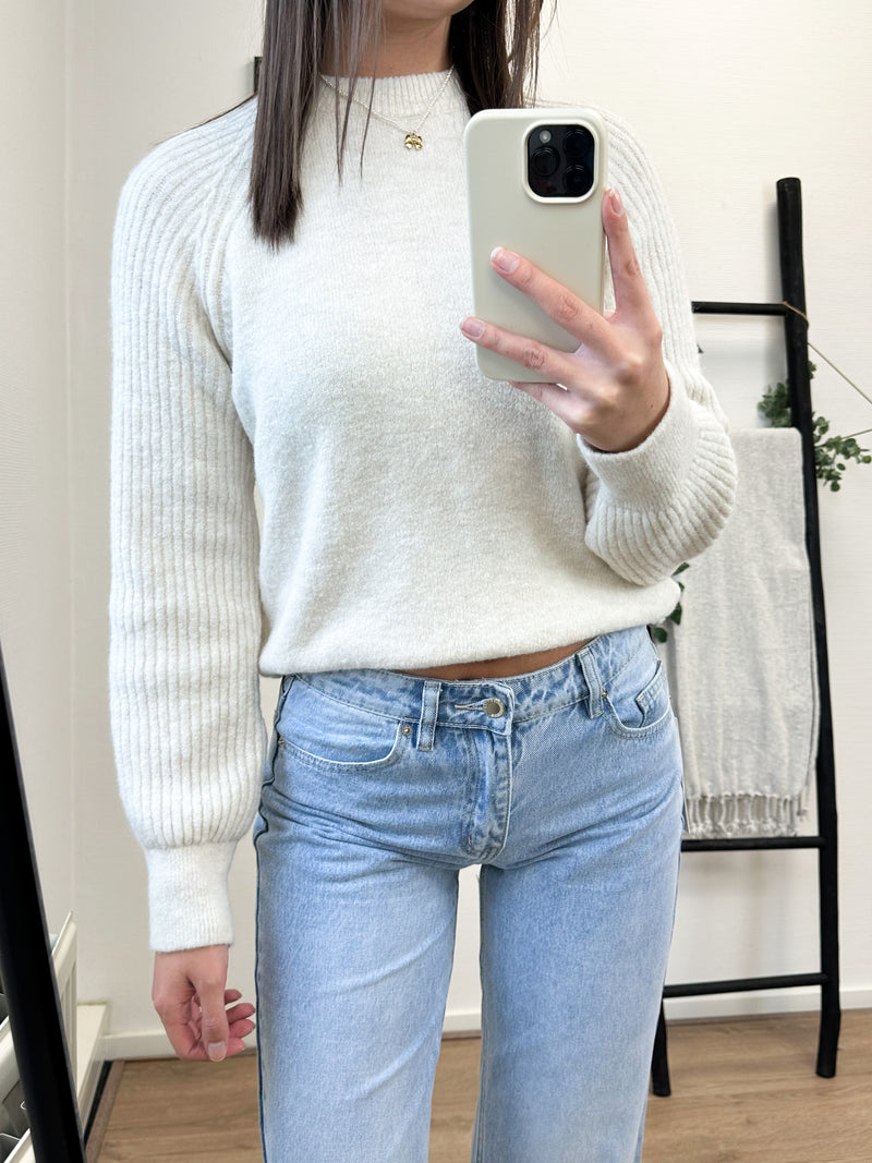 Tara Knit Sweater - Ecru