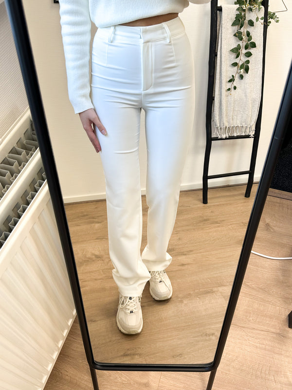 Manou Stretch Pantalon - White