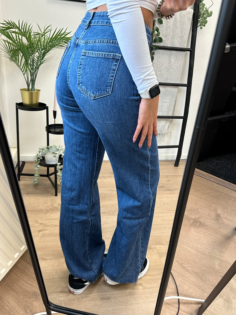 Nové Tall Wide Leg Stretch Jeans - Dark Blue