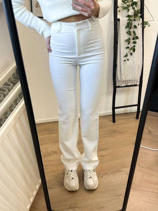 Manou Stretch Pantalon - White