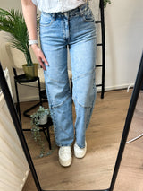 Chelsea Lined Wide Leg Jeans - Blue Denim