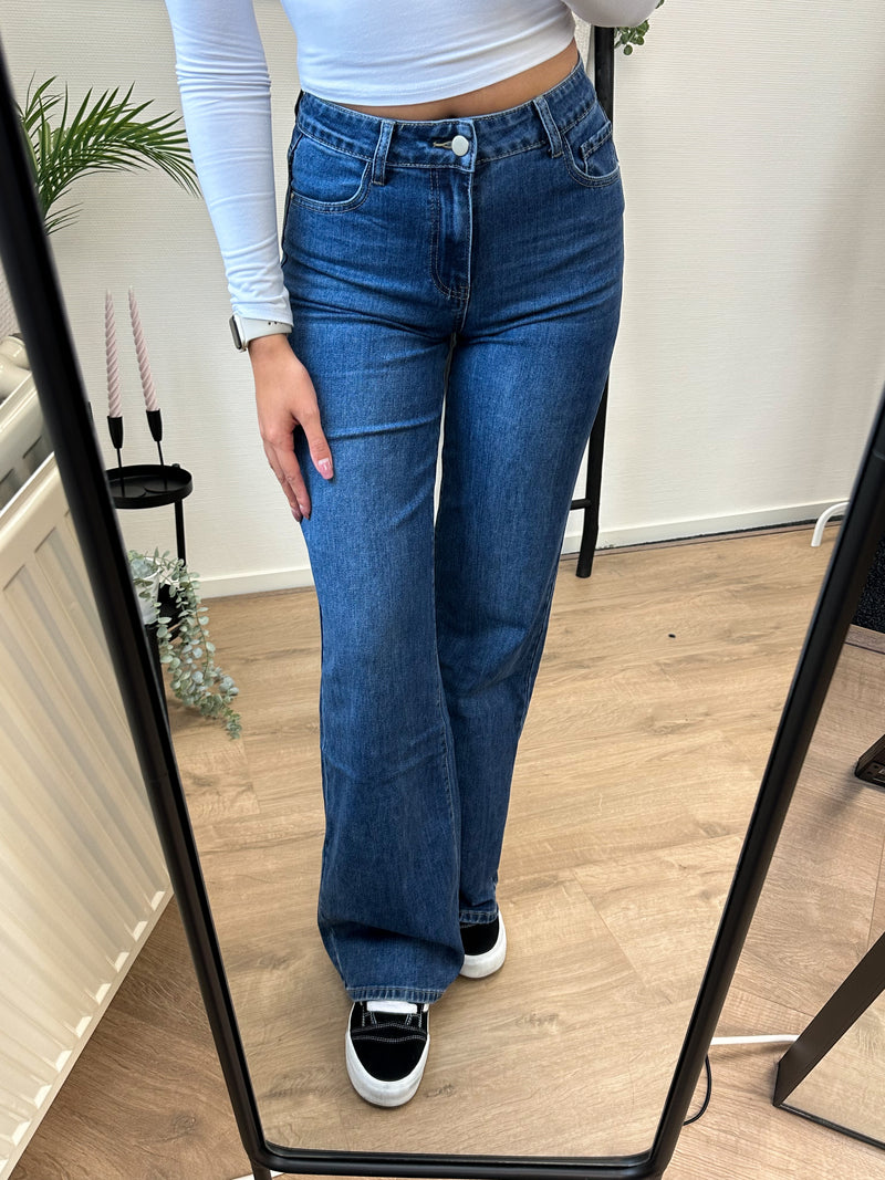 Nové Tall Wide Leg Stretch Jeans - Dark Blue