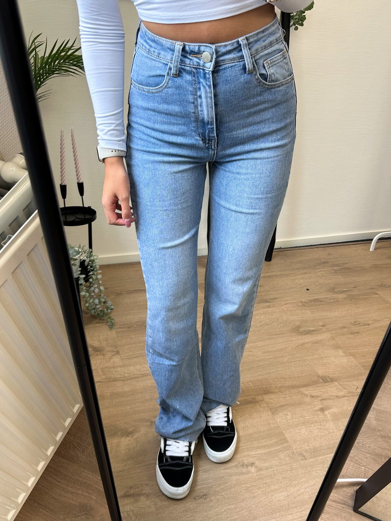 Marbella Tall Wide Leg Stretch Jeans - Blue Denim