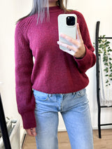 Tara Knit Sweater - Bordeaux