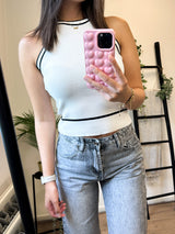 Kaylee Lined Top - White