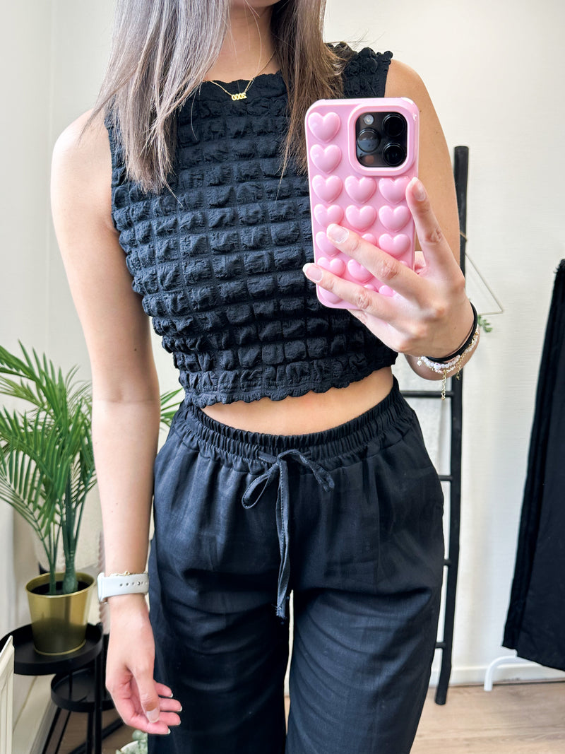 Lola Bubble Top - Black