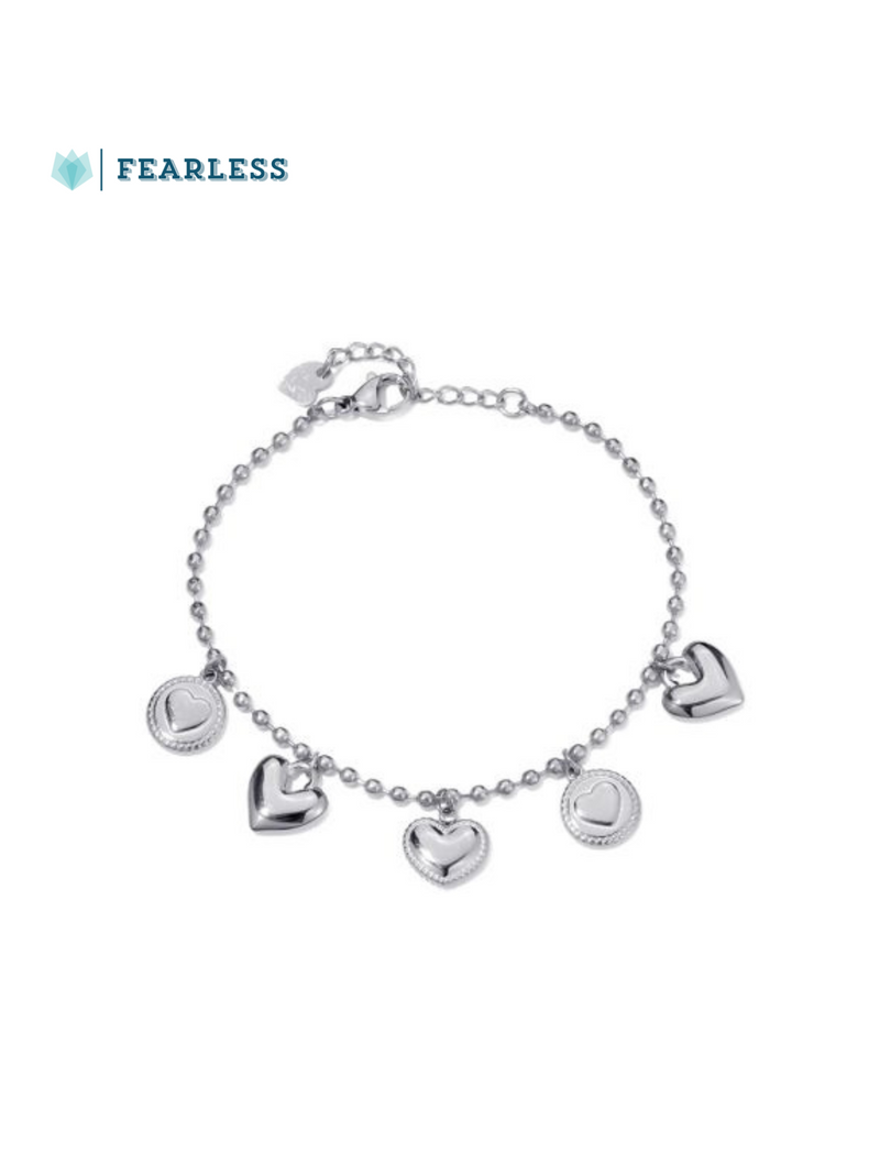 Different Hearts Armband - Zilver