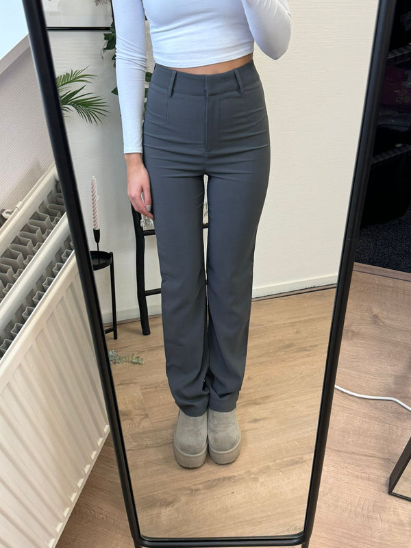 Manou Stretch Pantalon - Dark Grey