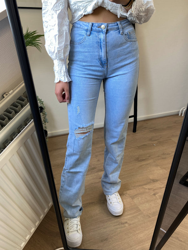 Mabel Tall Straight Stretch Jeans - Blue Denim